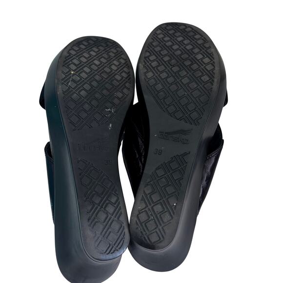 DANSKO Ava Platform Wedge Sandals Slip On Cross Strap 39/9 - Picture 7 of 7